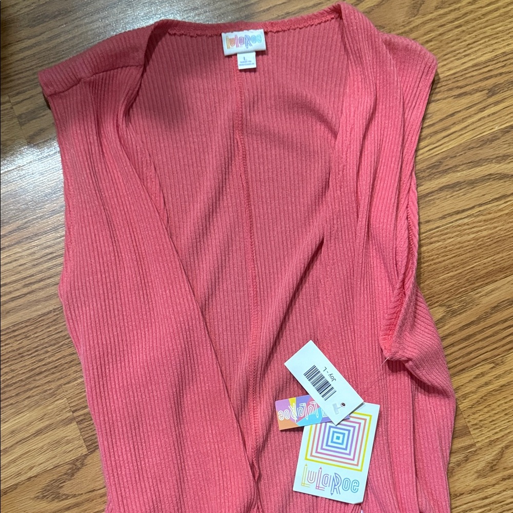 LuLaRoe joy Women's Coral Cardigan Vest